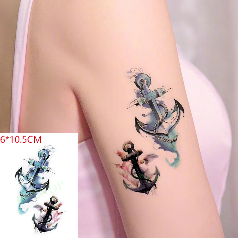 Waterproof Temporary Tattoo Sticker Anchor Arrow Small Element Body Art  Flash Tatto Fake Tatoo for Women Men