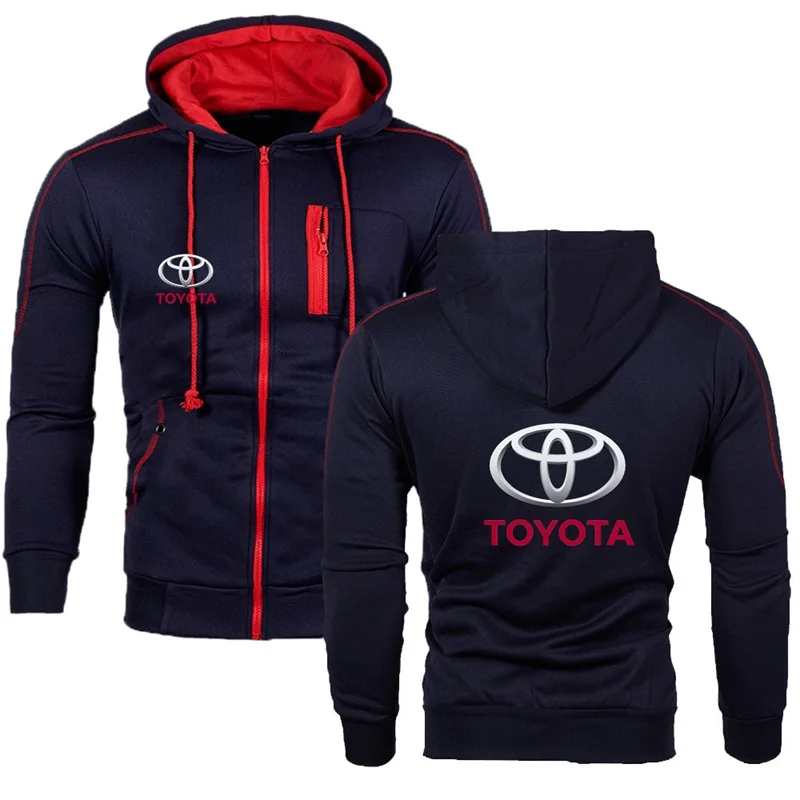 Новинка 2021 Мужская модная толстовка на молнии от Toyota Motor Повседневный Кардиган