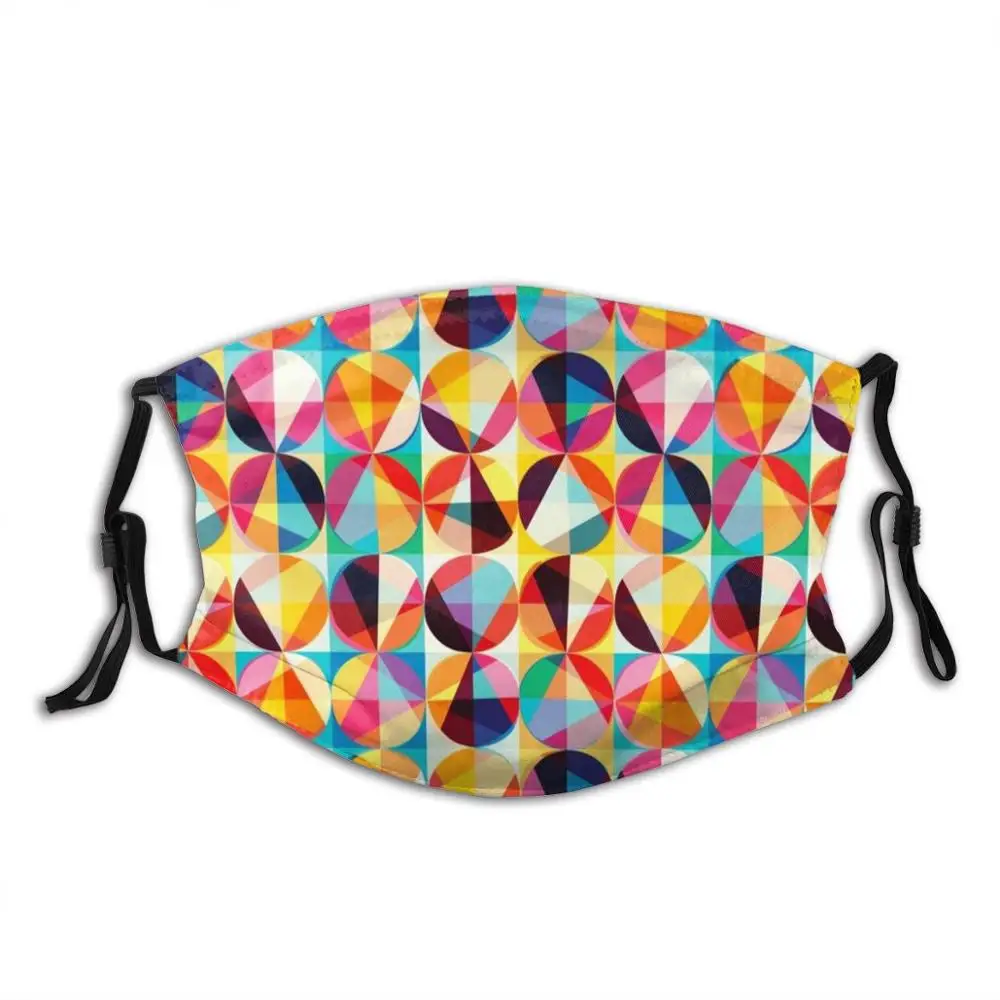 

Pop Circles Funny Cool Cloth Mask Pop Geometric Bright Modern Colorful