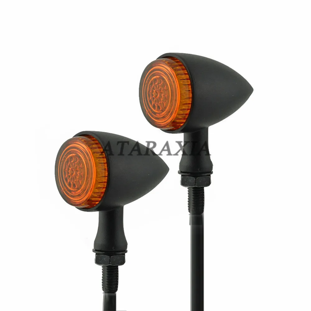 Luz intermitente LED tipo bala universal para motocicleta, para Harley, Cafe Racer, Kawasaki, Suzuki, Honda y Yamaha