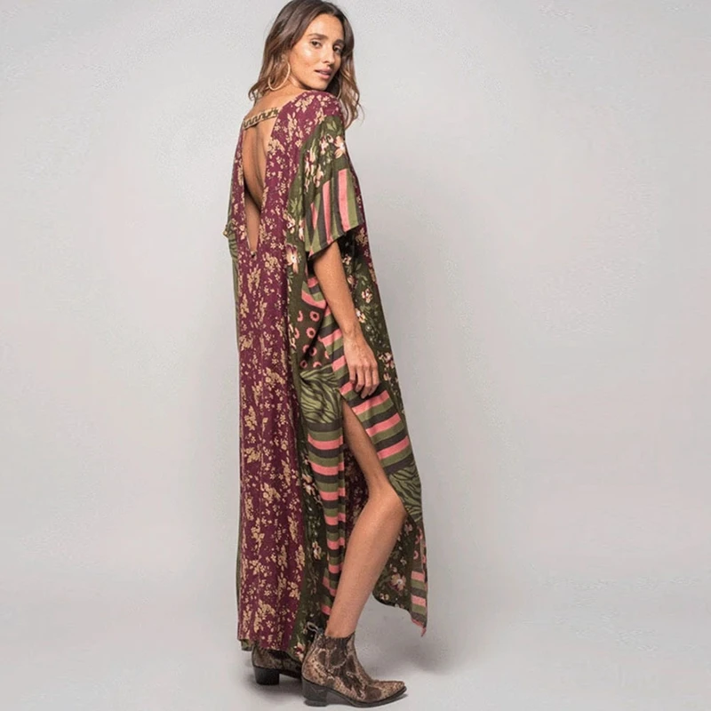 Elu Kaftan Dresses for Women - Moomoo/Mumu Afghan Dress Boho