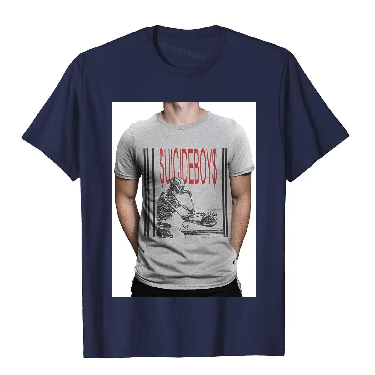 Suicide Boys T-Shirt SUICIDEBOYS Rap Hip-Hop Shirt Men's Tee__B12276navy