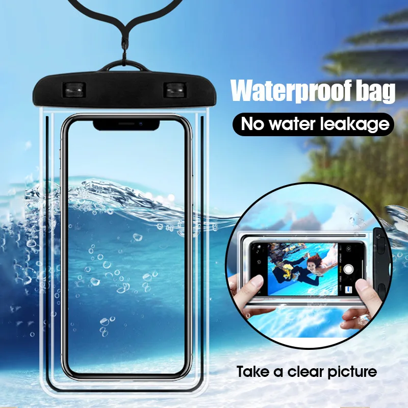 IP68 Universal Waterproof Phone Case Water Proof Bag Mobile Phone Pouch PV Cover 