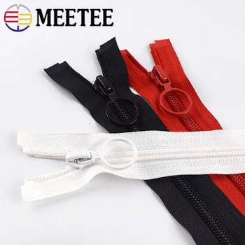 

Meetee 5/10pcs 70/100cm 5# Nylon Zipper Auto Lock Open-End Zip Pull Ring Slider for Bags Garment DIY Sewing Accessories ZA027