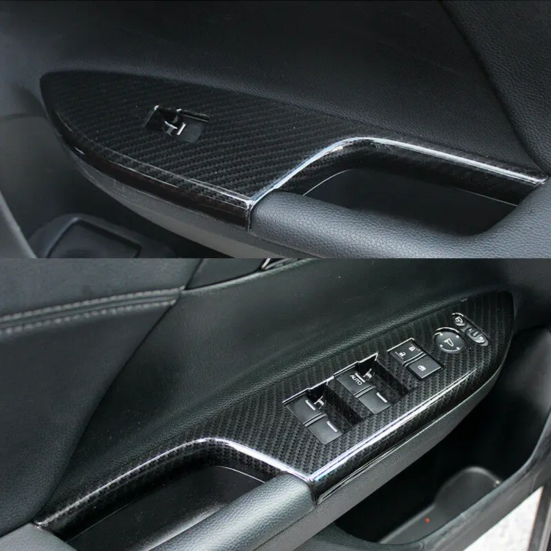 Для HONDA ACCORD ABS углеродное волокно стиль окно Лифт кнопка переключатель панель модификация автомобиля аксессуары для автомобиля