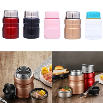 

Stainless Steel Vacuum Flasks Roast Stew Pot Thermos Insulation Lunch Box Portable Food Containers Bento Box For Picnic School