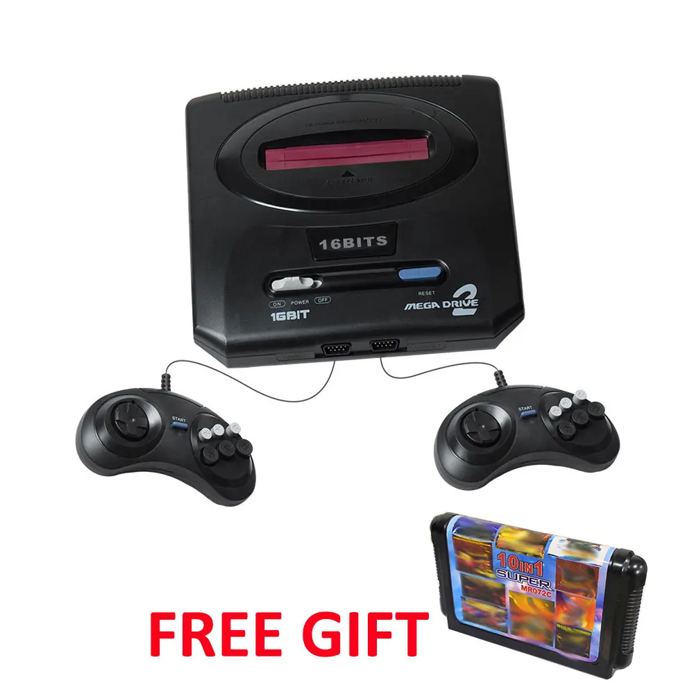 Игровая ТВ-консоль 16 бит 5 Ретро-игр для Sega Mega Drive MD2 с двойным проводным
