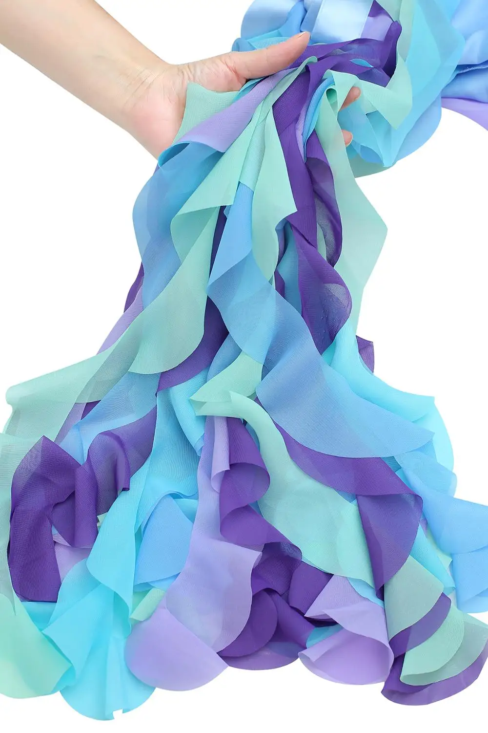 6ft 9ft Curly Willow Table Skirting Lace Taffeta Table Skirt Tutu Tulle Skirt for Birthday, Wedding, Party Decoration