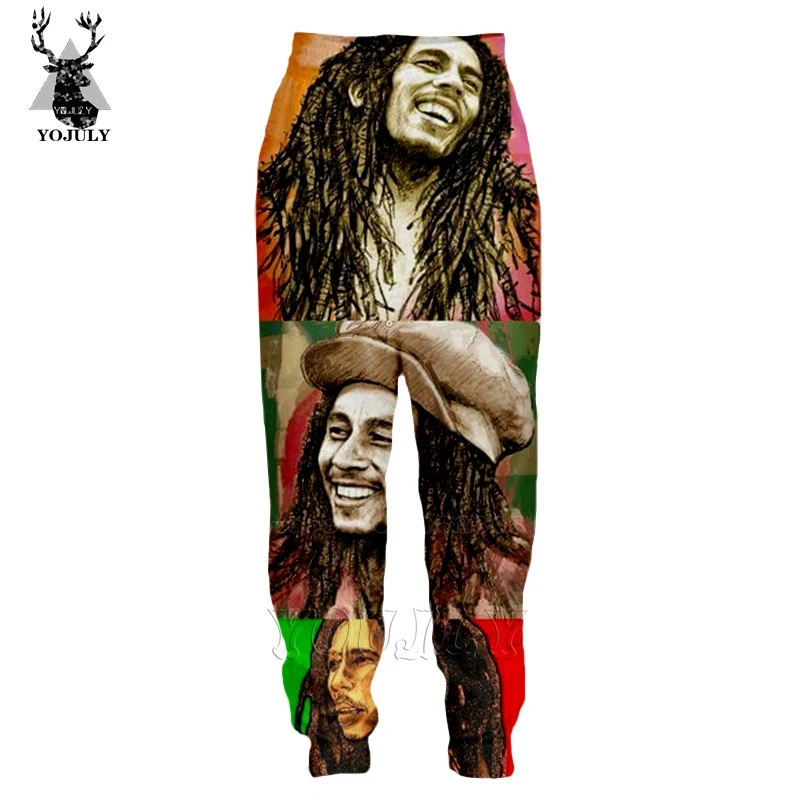 12 Bob Marley/белые брюки, мужские брюки с 3d принтом, модный спортивный костюм для бега, спортивные штаны, удобные, унисекс, в стиле рок, хип-хоп, уличная одежда для мужчин, P09 - Цвет: 12