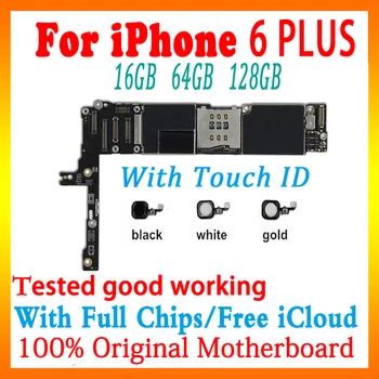 

Original For iphone 6 plus motherboard with/no touch ID,unlocked icloud for iphone 6p logic board work perfectly all function MB