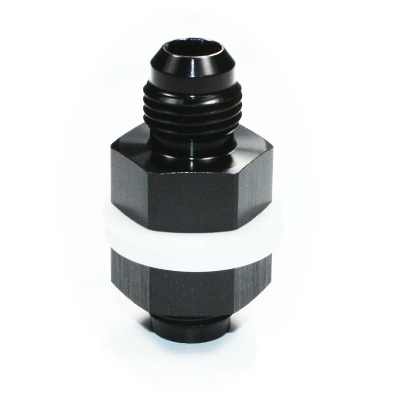 

Black Aluminum AN8 AN6 AN10 AN12 Flare Fuel Cell Bulkhead Fitting Connector With Washer And Nut Auto Part