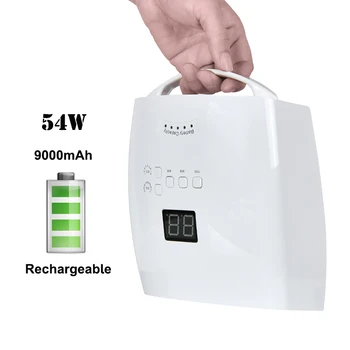 

New Arrival Rechargeable Nail LED Lamp Wireless Gel Lacquer Dryer Gelpolish Curing Light Manicure Machine Cordless Nail Art Lamp