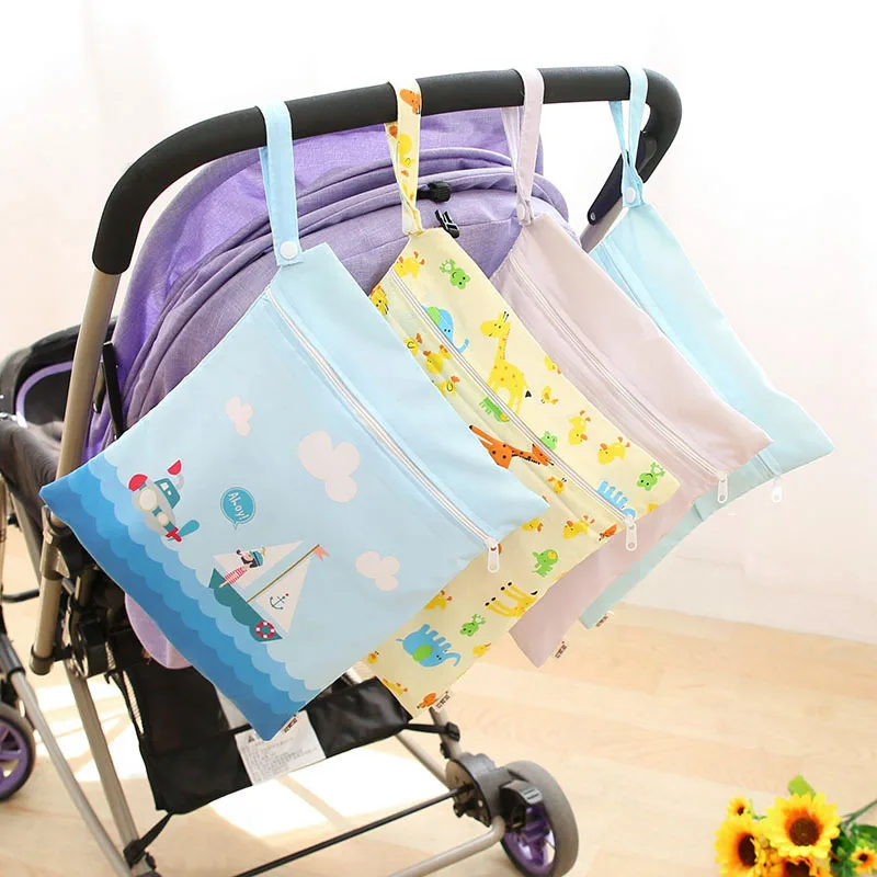 Mommy-Diaper-Bag-for-Baby-Reusable-Cloth-Nappy-Wet-Bag-Infant-Portable-Waterproof-Stroller-Dry-Pail