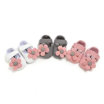 

FOCUSNORM Fashion Baby Boy Girl Soft Sole Crib Shoes Flower First Walkers Cotton Prewalker Shoes For Baby Girl 0-18Months