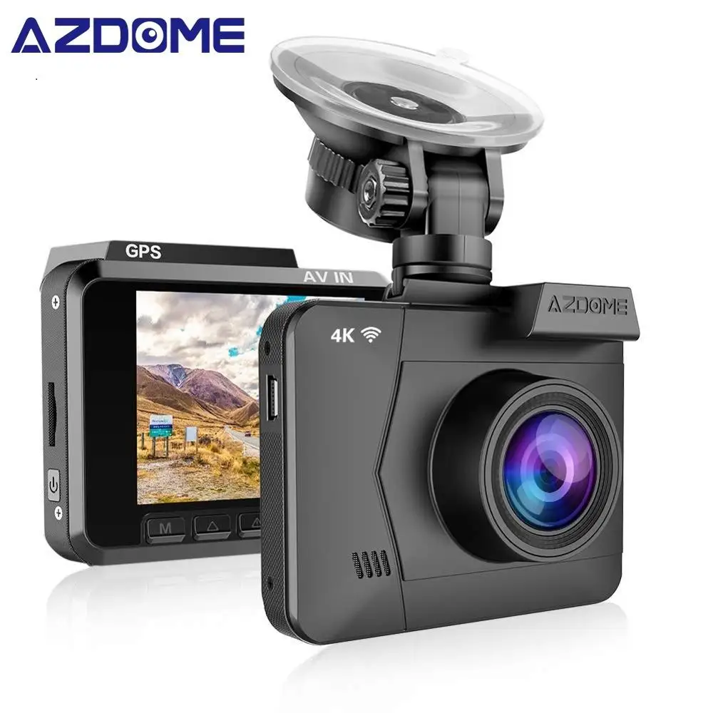 

AZDOME M06 4K WHD 2160P WiFi Car DVRs Built in GPS WDR Night Vision car camera recorder Dual Lens Vehicle Rear View car dash cam