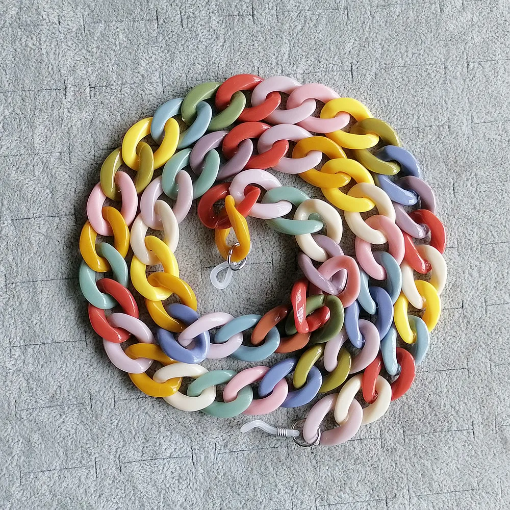 New Fashion Acrylic Glasses Chains Holder Cord Reading Sunglasses Chain Women Largands Eyeglasses Hanging Neck Chain Strap Rope