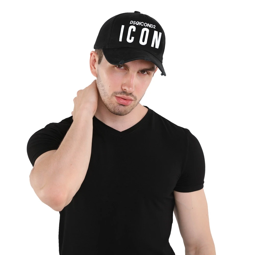 ICON cap DSQ брендовая мужская бейсбольная Кепка черная хлопковая кепка Casquette Homme хип-хоп рэпер Кепка Регулируемая уличная бейсбольная кепка