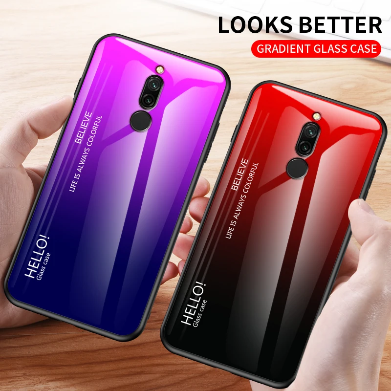 Для Xiao mi Red mi Note 5 6 Pro 6A 7 Чехол из закаленного стекла с градиентом для Xiaomi mi 8 A2 Lite A1 9 mi 8 mi 6 mi 9 Pocophone F1 чехол