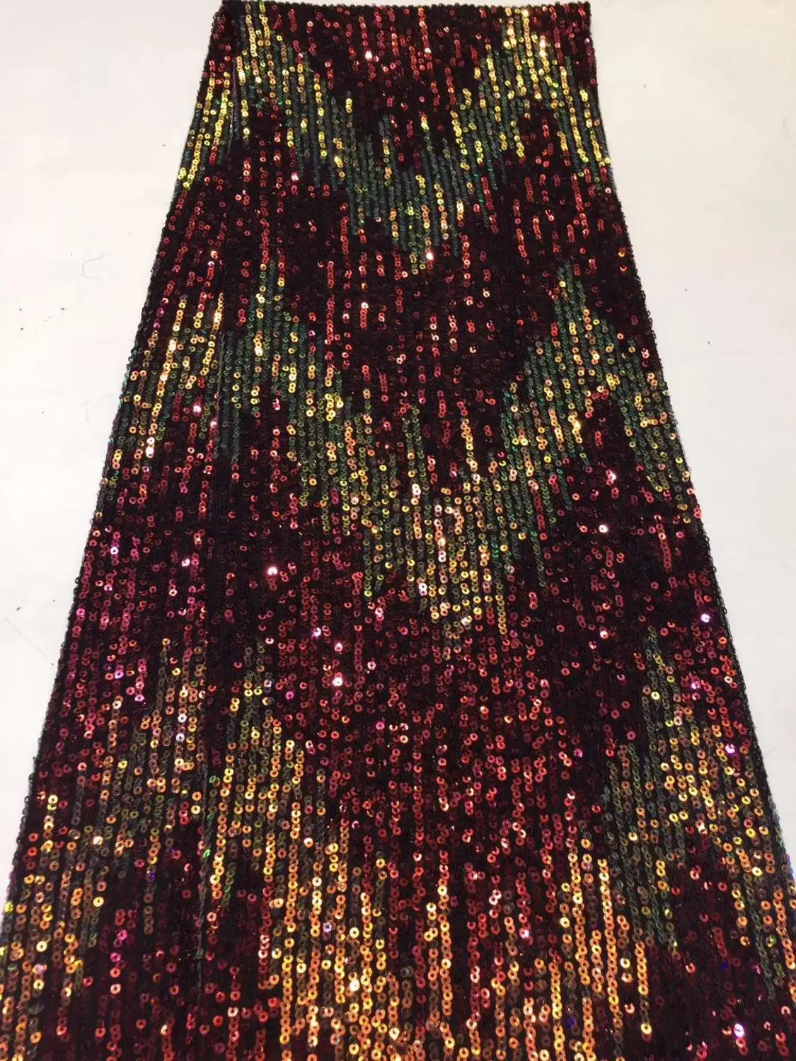 

French lace fabric 5yds/pce colorful sequins embroidery fabrics women gorgeous nigerian lagos bright exclusive dress 2019 new