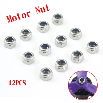 

12PCS 5mm Aluminum Nut Low Profile CW CCW Anti-Loose Insert lock For 2204 2205 2206 Brushless Motor