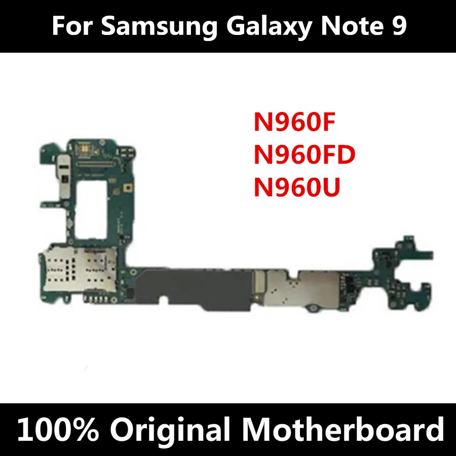 Материнская плата для samsung Galaxy Note 9 N960F N960FD N960U оригинальная разблокированная материнская плата с чипами Поддержка ОС Android