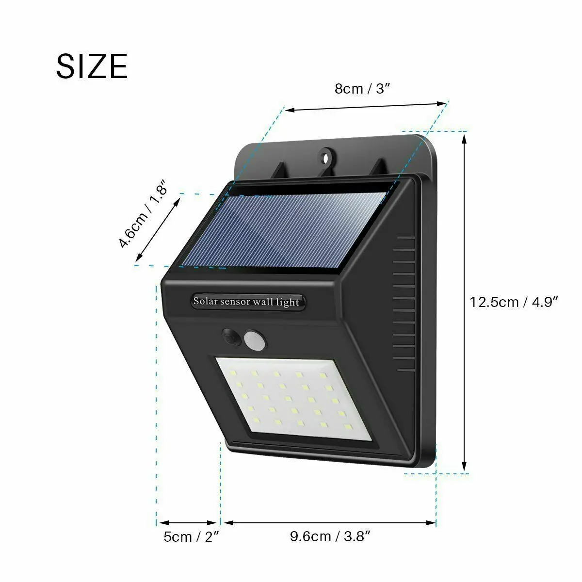 

20/25/30 LED Solar Powered PIR Motion Sensor Light Outdoor Garden Wall Lamps Solar Power Lights for Garden Backyard 3 Mode