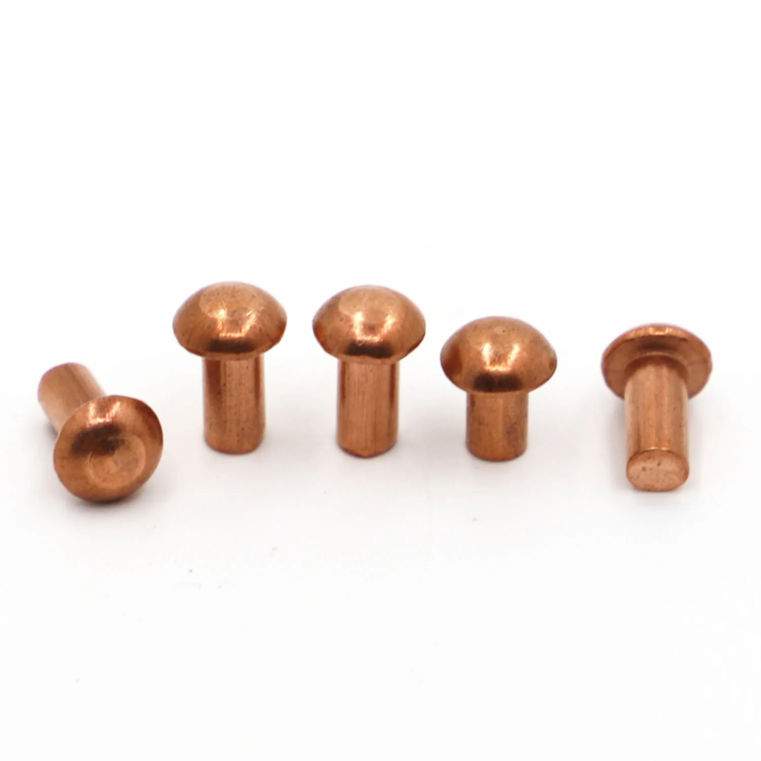 Copper Rivets 1-50pcs M1.5 M2.0 M2.5 M3 M4 M5 M6 M8 Solid Round Head Alloy Self-plugging GB867