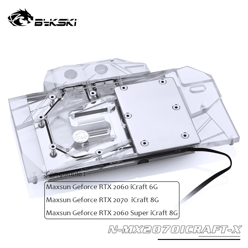 Bykski полное покрытие графическая карта GPU водный блок для Maxsun Geforce RTX 2060 Super ICraft 8G 2070