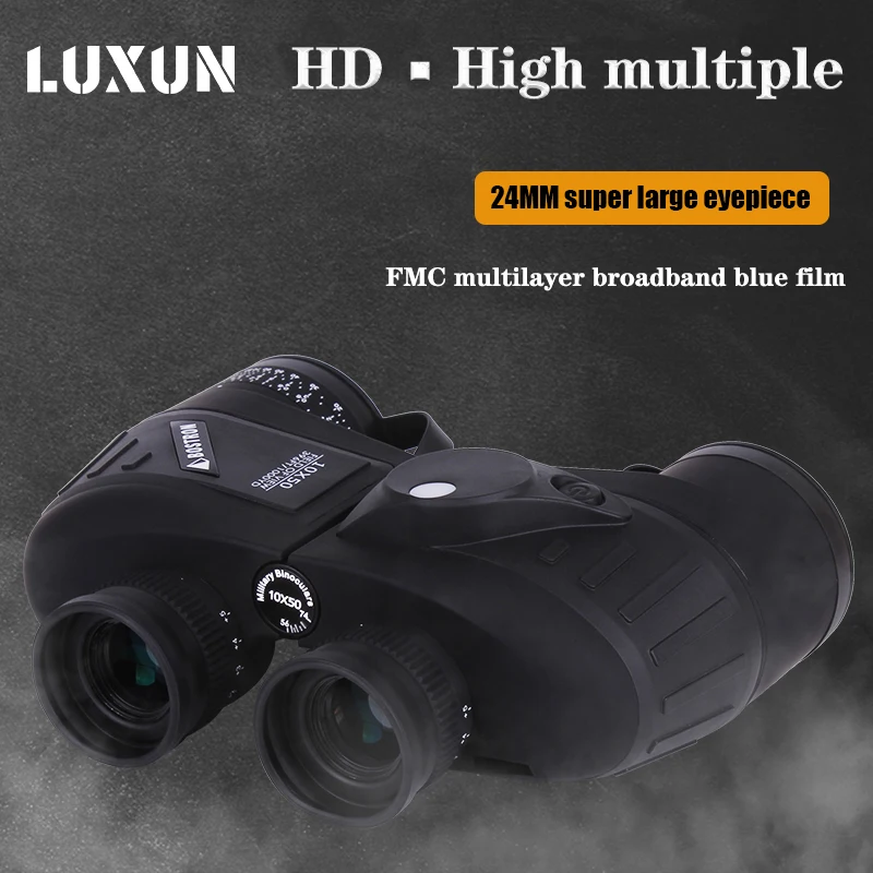 10X50 Porro Binoculars HD Military Marine Hunting Bird Watching Waterproof Telescope with Internal Rangefinder & Compass long range binoculars,binocular telescope
