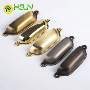 

Cupboard Cup Shell Design Drawer Handles Knobs Black Gold Silver Dresser Handles / Cabinet Handles Kitchen Decorative Hardware