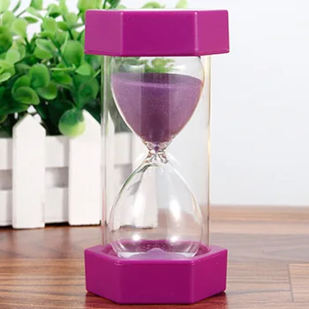 

5/10/15/20/30min Sandglass Hourglass Sand Clock Egg Kitchen Timer Supplies Kid Game Gift MDJ998