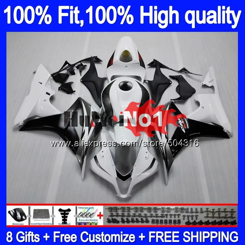 Инъекций для HONDA CBR 600 RR CC 600RR 600F5 CBR600RR 36MC. 16 CBR600F5 600CC CBR600 RR F5 2007 2008 07 08 обтекателя белого и черного цвета