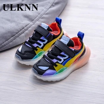 

ULKNN Children Kids Sports Shoes New Autumn Baby Boys Girl Sports Shoes Running Shoes Fashion Casual Shoes Rainbow Candy Color