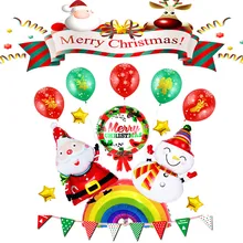 Мультфильм Санта Клаус Снеговик Фольга воздушные шары для рождественской вечеринки украшения вечерние Год Вечерние воздушные шары надувной воздушный шар с гелием