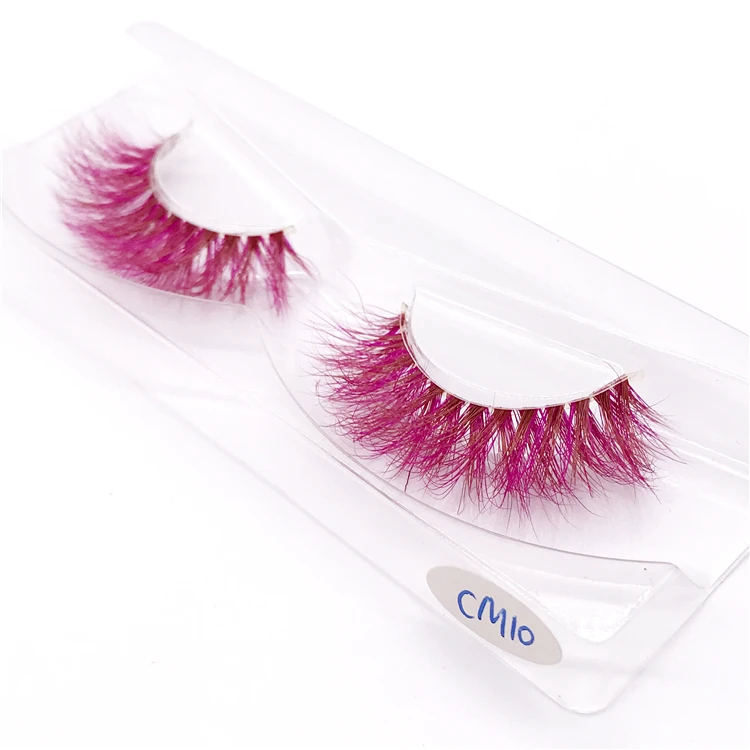 CM10 New color 3D luxury mink lashes wholesale natural long individual thick fluffy colorful false eyelashes Makeup Extension Tools - Цвет: CM10