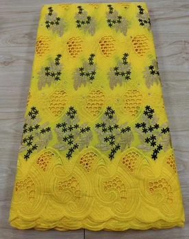 

swiss voile lace in switzerland embroidery swiss lace fabric gold african lace fabric 2.5yards cotton fabric for dress JC-A38