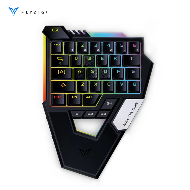 

Flydigi Scorpion Single hand keyboard pubg mobile Bluetooth for iOS/Android mobile phone table Built-in mouse keyboard convert
