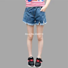 Шорты для девочек, летние детские джинсовые шорты Повседневная одежда для девочек одежда с кисточками для детей, весенний костюм для девочек-подростков 6, 8, 12 лет