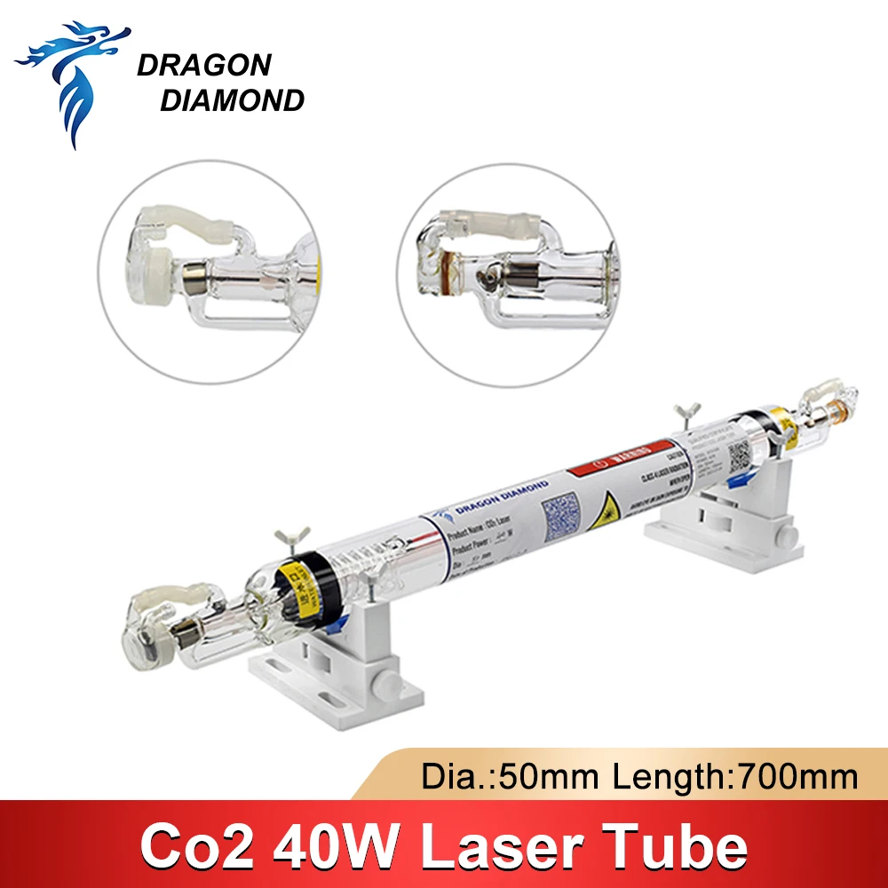 40w Co2 Laser Tube Length 700mm Glass Laser Lamp For Co2 Laser