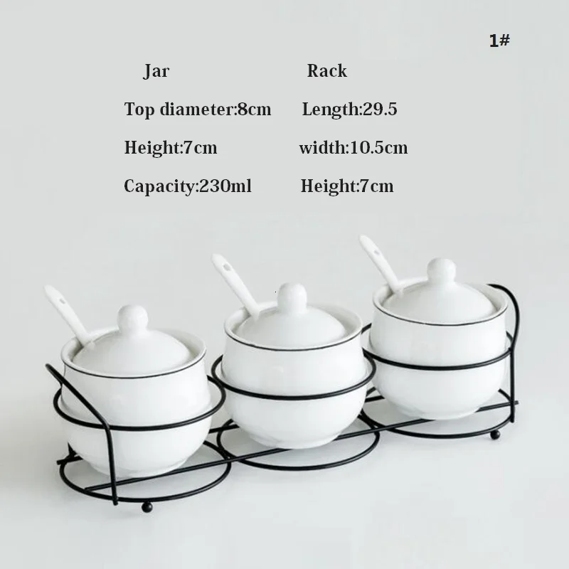 3 шт./компл. Керамика соль и перец банку набор графинчиков приправа держатель с ложкой приправы сахар специи коробка для хранения Пособия по кулинарии инструменты
