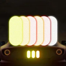 10 шт./компл. Овальный отражательные наклейки для автомобилей украшения стены ночник Предупреждение безопасность ленты творческие Переводные картинки "сделай сам" с защитой от царапин, сделанные с 3M Материал