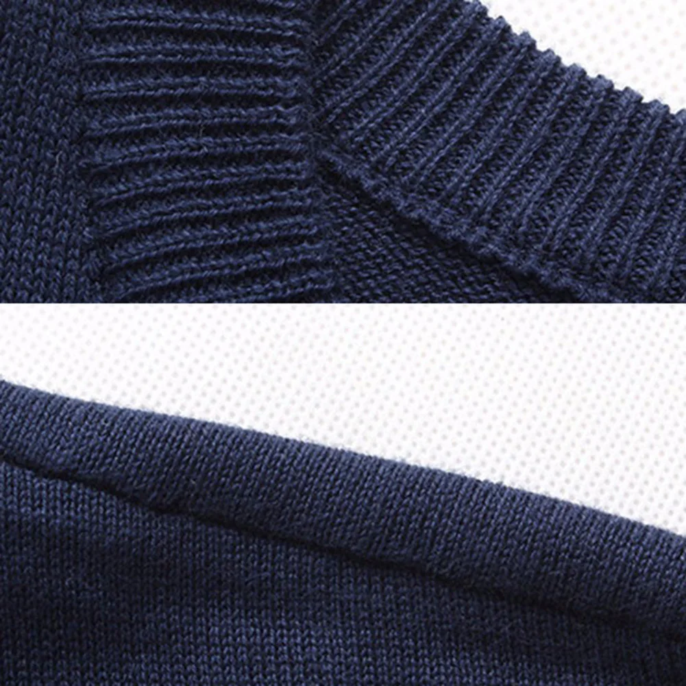 Мужской свитер в стиле пэчворк с круглым вырезом и длинным рукавом, пуловер, свитера, мужская блузка, вязаный свитер, Зимний пуловер для мужчин