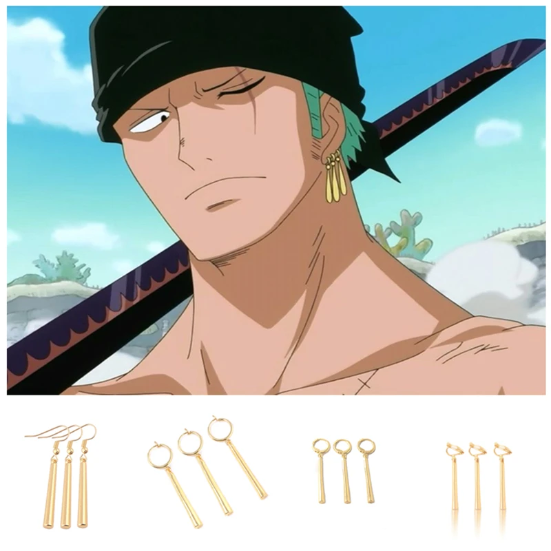 Серьги-подвески Roronoa Zoro для мужчин и женщин ювелирные украшения косплея из фильма