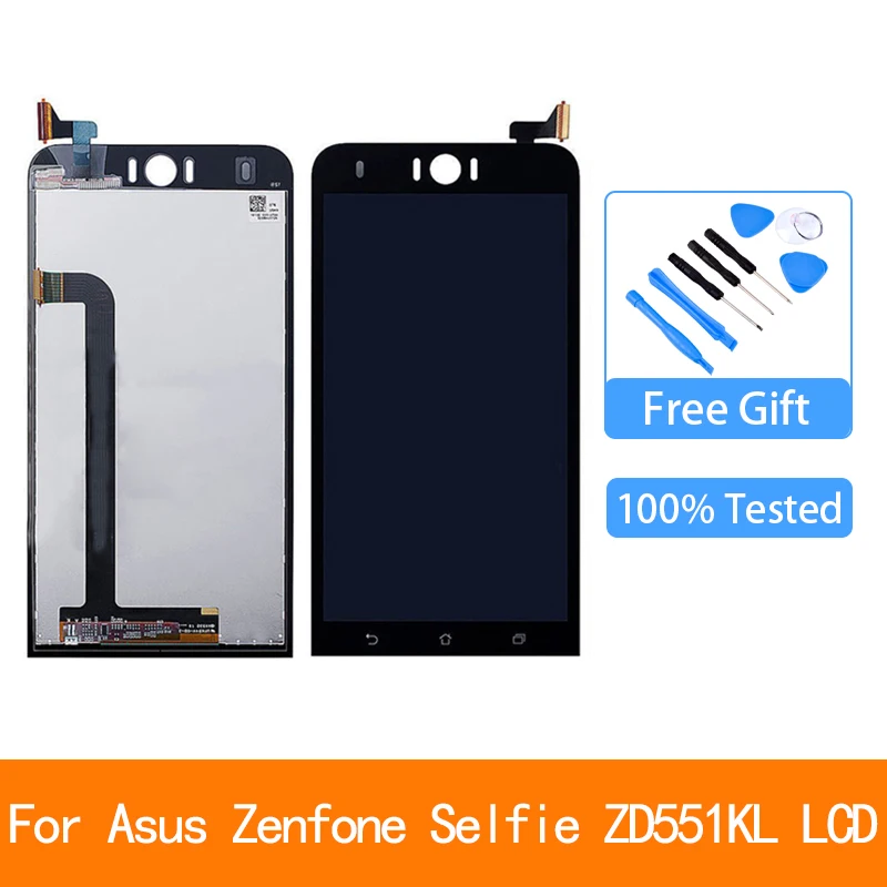ЖК-дисплей 5 дюйма для Asus Zenfone Selfie ZD551KL сенсорный экран дигитайзер в сборе с рамкой
