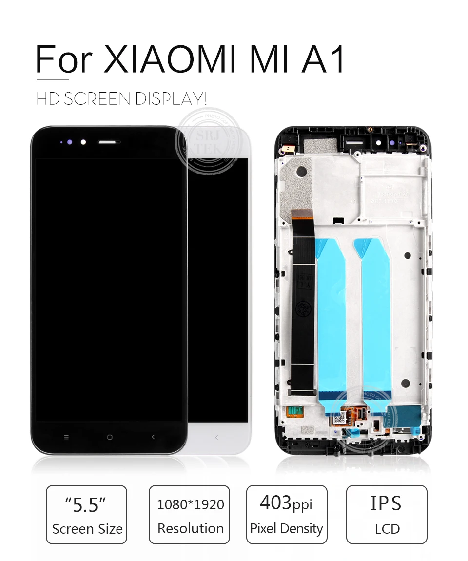 Srjtek 5,5 "ЖК-дисплей для Xiaomi mi 5X mi 5X Дисплей сенсорный дигитайзер для Xiaomi mi A1 ЖК-экран Запасные части 1920*1080
