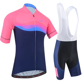 

BXIO Cycling Clothing Mens Short Sleeves 5D Gel Pad Bib shorts Quich-dry MTB Cycling Jerseys 209
