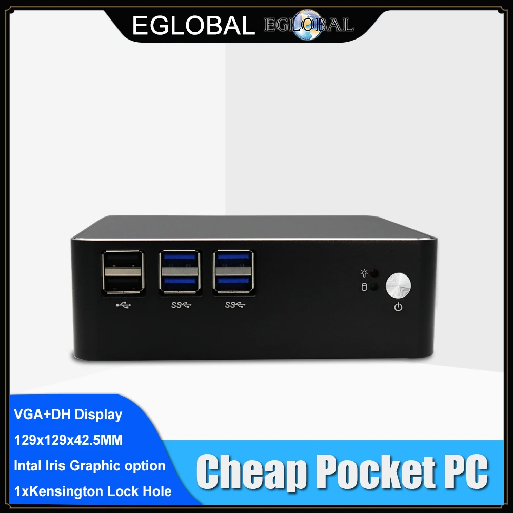 Мини-ПК с Windows 10 Intel Core i3 4010Y i5 7267U i7 7567U 4K поддержка HDMI VGA Wi-Fi DDR4 ОЗУ энергосберегающий