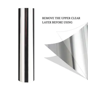 

25cm*100cm Heat Transfer Vinyl Silver Foil Metallic HTV Iron on for T-Shirt and Other Fabric