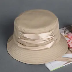 Большой край ленты женские модные простые Складные в Корейском стиле ведерко шляпа весна и лето защита от солнца колледжа стиль ведро шляпа