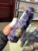 Natural Large Colored Fluorite Crystal Point Natural Crystal Wand Healing 3